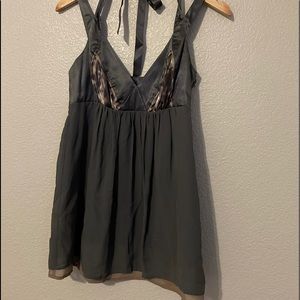 🖤 3/$15 SALE - Kensie Grey Chiffon Halter Top